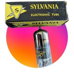 Vintage Sylvania 6AU8 Triode HAM Radio Video Amplifier TV Audio Vacuum Tube